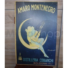 Amaro Montenegro distilleria Cobianchi insegna  pubblicitaria  60 x 38 cm 