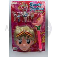 Sailor Moon maschera dolls e scettro clone vintage nuovo raro 